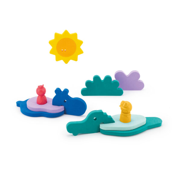 Quut puzzle de bain bebe enfant jouet cadeau concept store tours méduse requin Dino baleine ile aux trésors à la rescousse parade des animaux