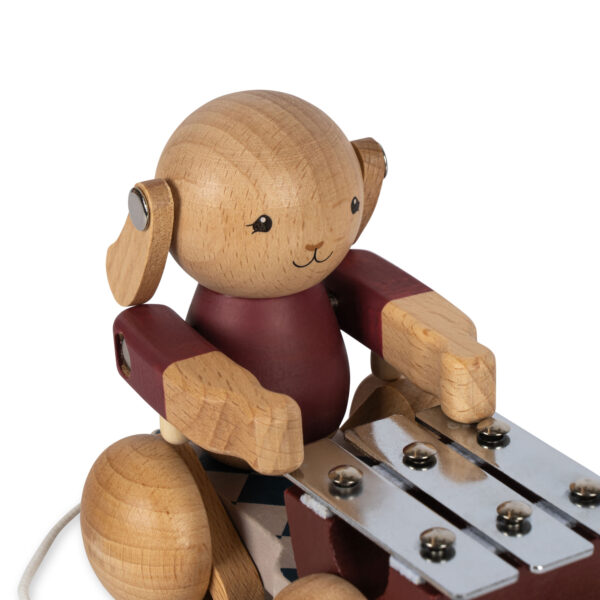 Konges slojd jouet a tirer jeu en bois enfant apprentissage marche bruit musique ours accessoires le beguin de charlie concept store tours indre et Loire