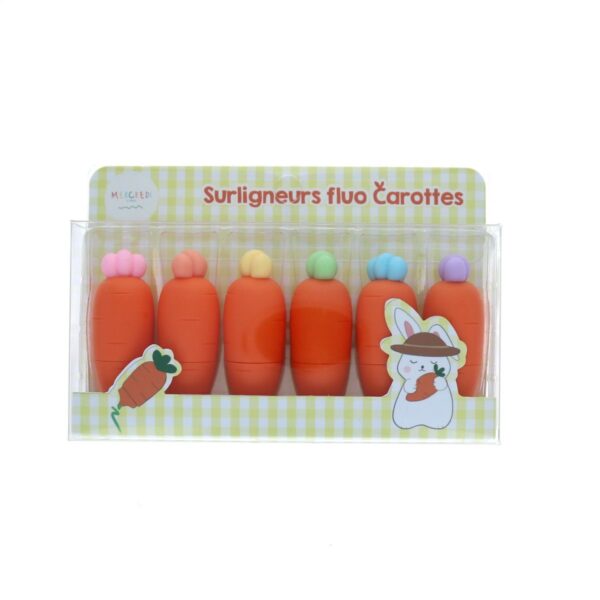 Le petit souk surligneurs carottes fleurs école enfants crayons loisirs créatifs couleurs dessins amusement accessoires trousse le beguin de charlie concept store tours